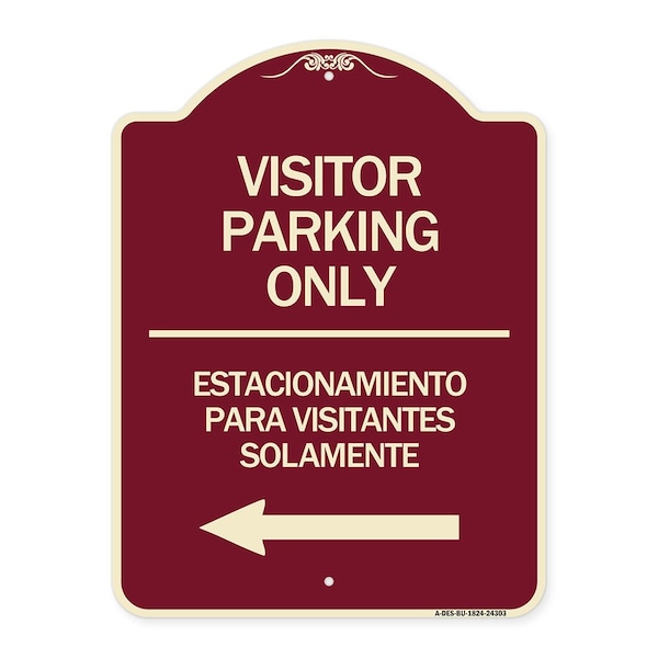 Signmission Bilingual Reserved Parking Visitor Parking Only Estacionamiento Para Visitantes, A-DES-BU-1824-24303 A-DES-BU-1824-24303 - main
